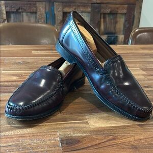 G.H. Bass & Co. Burgundy Leather Slip-Ons